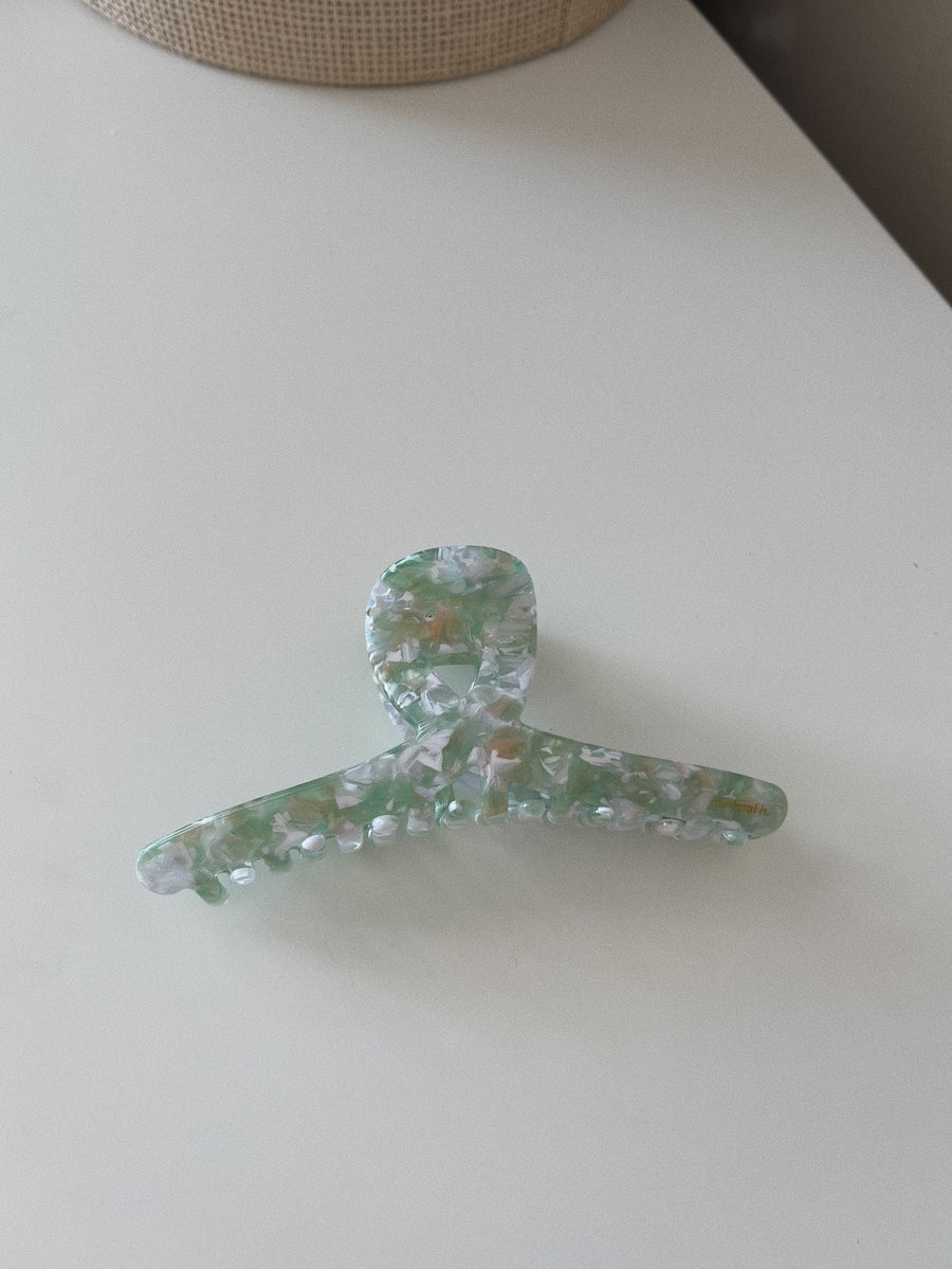 GREEN MARBLE CLAWCLIP